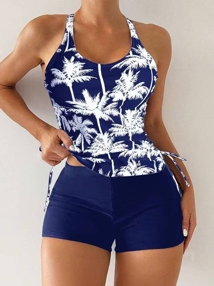 🏖️【Utolsó nap – 50% kedvezmény】🔥【S~2XL】Divatos mintás kétrészes fürdőruha szett, gyorsan száradó és légáteresztő, alakformáló és karcsúsító hatású