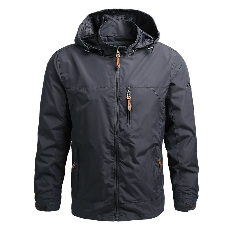 🔥【M-5XL】Αντιανεμικό και αδιάβροχο outdoor μπουφάν με κουκούλα, χαλαρή γραμμή σε μεγάλα μεγέθη, κατάλληλο για διάφορους σωματότυπους
