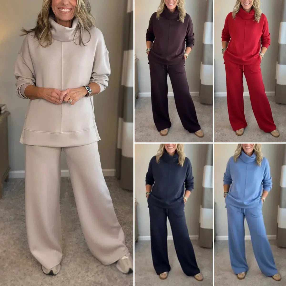🔥 Utolsó nap – 50% kedvezmény 💖【S–5XL】Új női őszi-téli szabadidő szett, hosszú ujjú felső + hosszú nadrág ✅ Utánvétes fizetés
