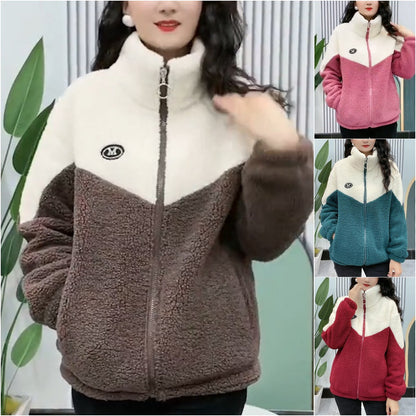 🔥【M-4XL】🐏Зимно яке с подплата и удебеляване, памучно яке, удебелено памучно яке с агнешка вълна за топлина.