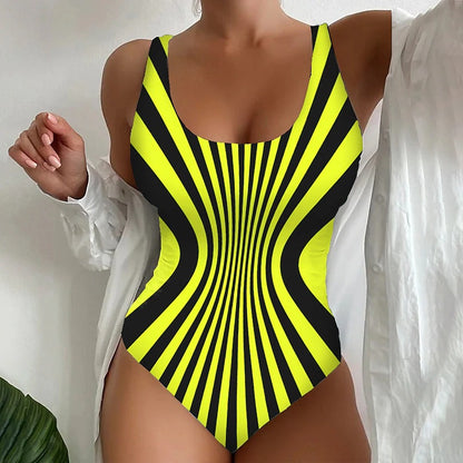 🏖️【Utolsó nap – 50% kedvezmény】🔥【S~8XL】Egyedi csíkos egyrészes fürdőruha