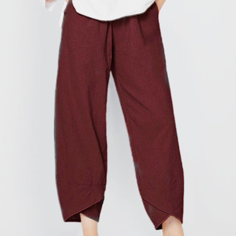 ✨【S-5XL】Letní volné kalhoty z bavlny a lnu, prodyšné a pohodlné, vysoce kvalitní materiál