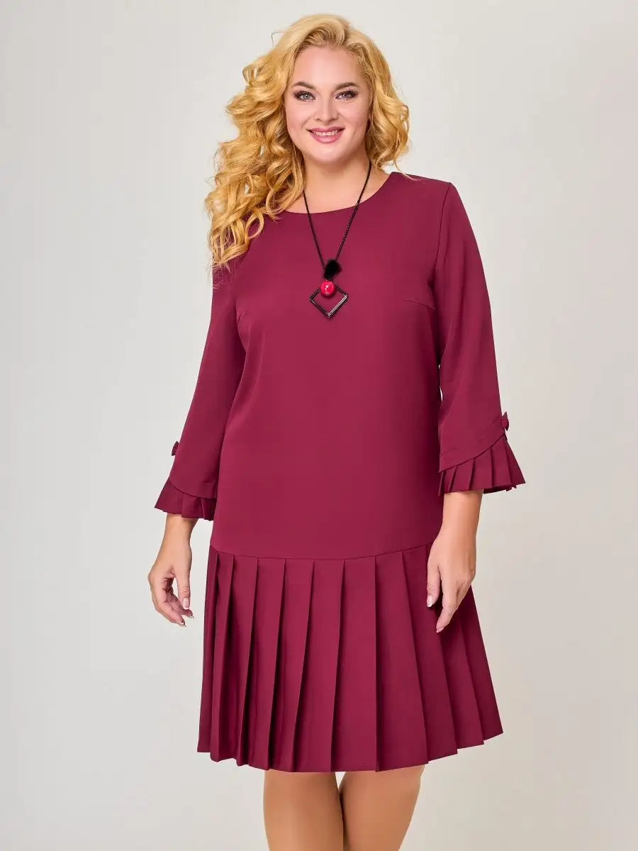 👗 【S-5XL】Νέο κομψό ρετρό πλισέ φόρεμα, άνετο και ευκολοσυνδύαστο