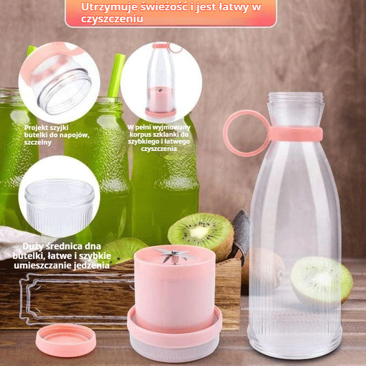 ⚡🍎Bezprzewodowy przenośny blender z USB – zabierz go ze sobą i ciesz się świeżym, zdrowym sokiem owocowo-warzywnym w dowolnym miejscu i czasie.