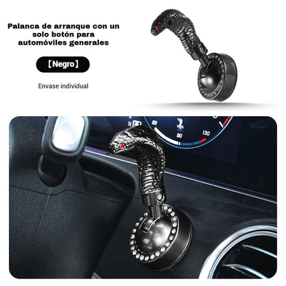🚗Carcasa metálica en forma de serpiente para modificación del arranque de un solo toque, cubierta protectora del botón de encendido