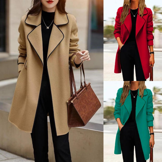 🔥 【M-4XL】Дамско палто от вълна 2025, нов модел с високо качество и средна дължина.