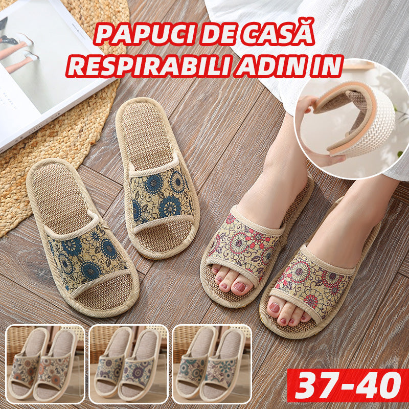 【3 para】【37-40】Nove pamučne i lanene papuče za žene iz 2025., papuče za sva godišnja doba