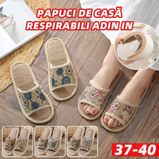 【3 para】【37-40】Nove pamučne i lanene papuče za žene iz 2025., papuče za sva godišnja doba
