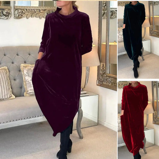 💟Bestseller💓【S-5XL】2025 wczesna wiosna nowa wysokiej jakości aksamitna elegancka sukienka retro