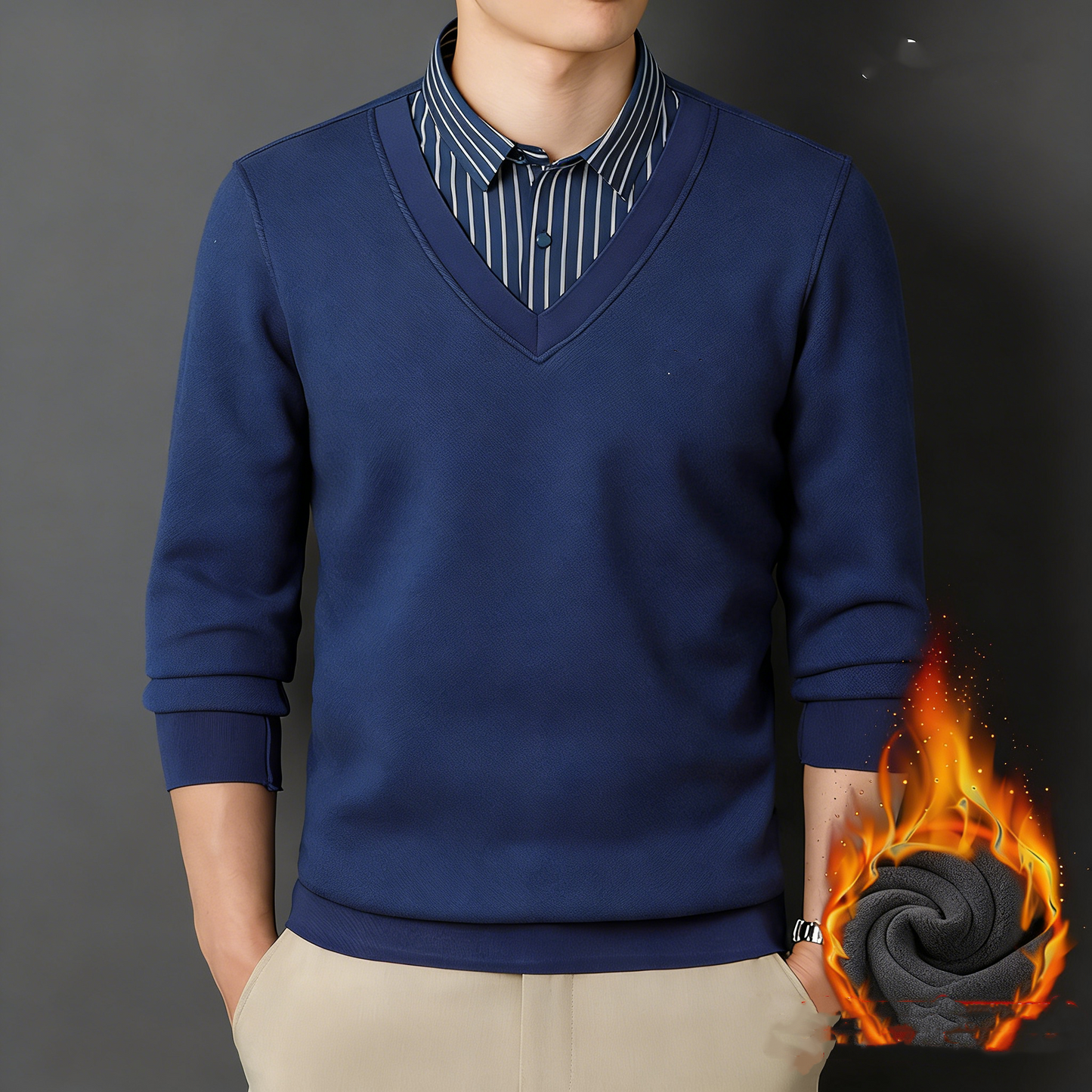 🔥【L-4XL】 Nowa męska zimowa koszula ocieplana, wygodna i uniwersalna