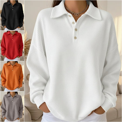 🔥【S-5XL】2025 Nova jesen/zima jednobojna polo majica s ovratnikom