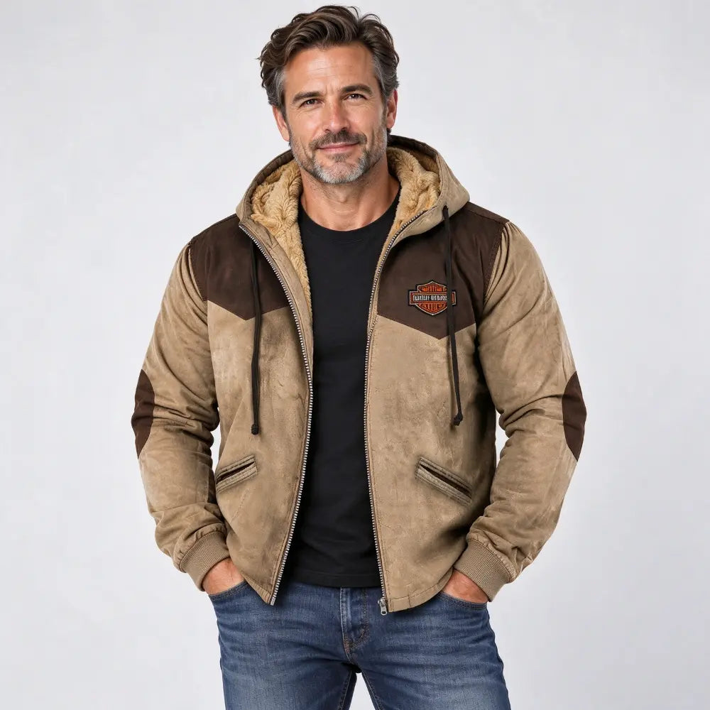 👍🧥[M-5XL] Divatos férfi őszi-téli bővebb kabát vastagabb bársonyból