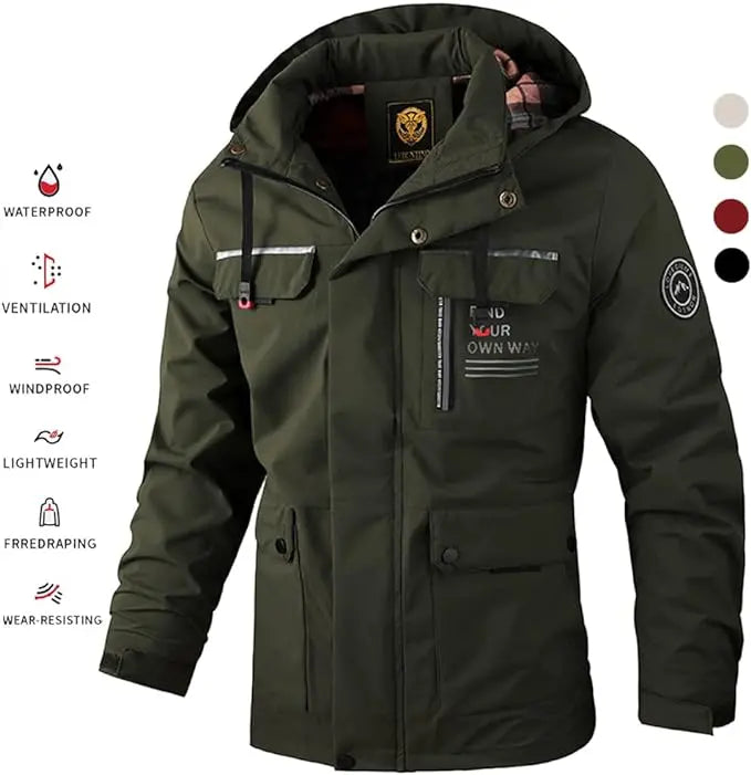 🔥50% kedvezmény ma🔥【M–6XL】2026-os új, vastag, meleg, szél- és vízálló férfi dzseki
