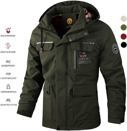 🔥🔥【【M-6XL】Új, vastag, meleg ősz- téli férfi kabát, amely szellőálló és vízálló