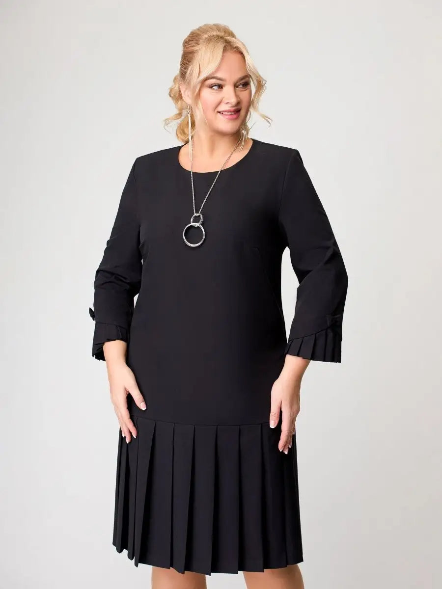 👗 【S-5XL】Νέο κομψό ρετρό πλισέ φόρεμα, άνετο και ευκολοσυνδύαστο