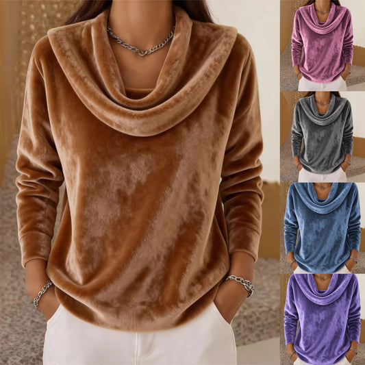 🔥【S-3XL】Νέο casual φαρδύ φλις τοπ με μακριά μανίκια, μαλακό και άνετο