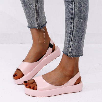 ⏳ Poslední den 50% sleva【35–43】👡 Dámské módní sandály s otevřenou špičkou, vyrobené z měkké kůže, s tlustou odpruženou podrážkou.