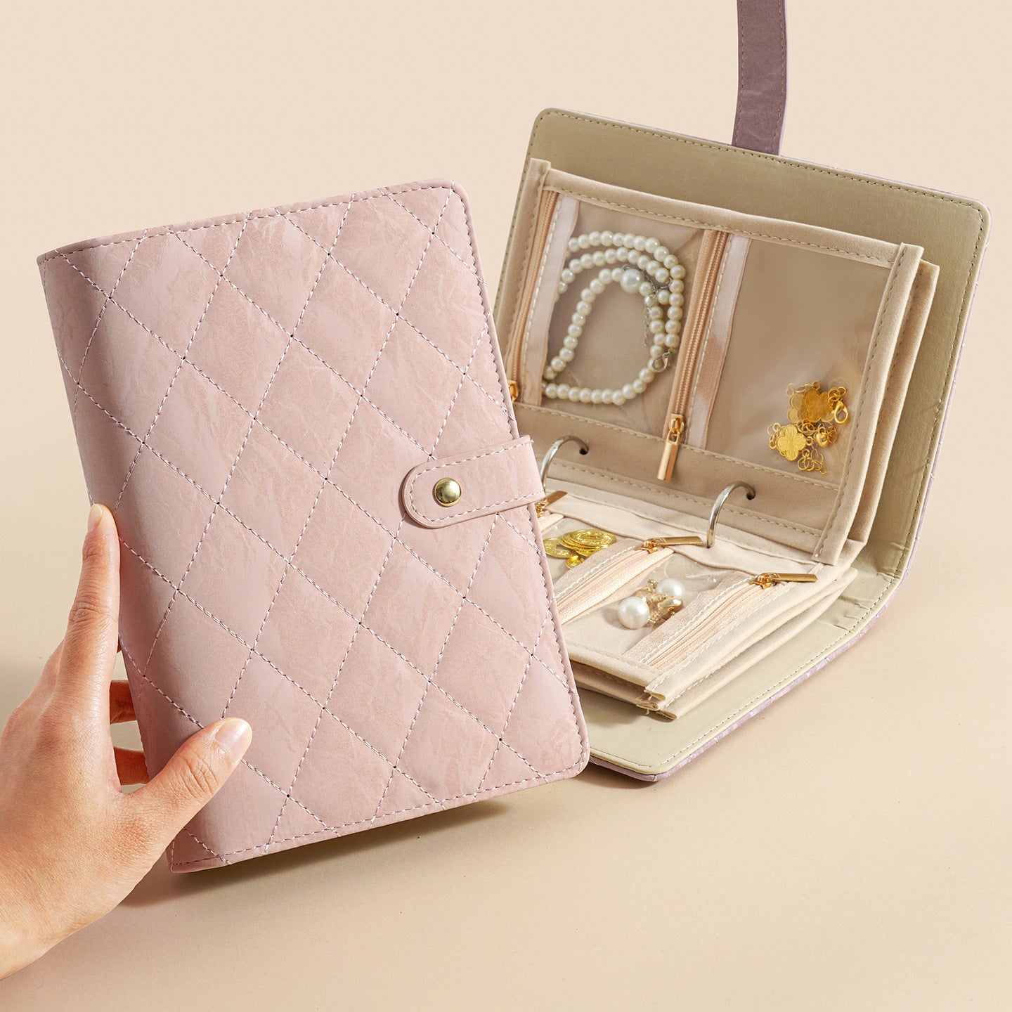 🔥 ¡Oferta del 50% por tiempo limitado! 🔥 Elegante estuche portátil para joyas, práctico para almacenar.