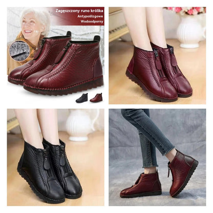 ✨【35-41】Ręcznie wykonane damskie botki,  z prawdziwej skóry, wodoodporne i antypoślizgowe