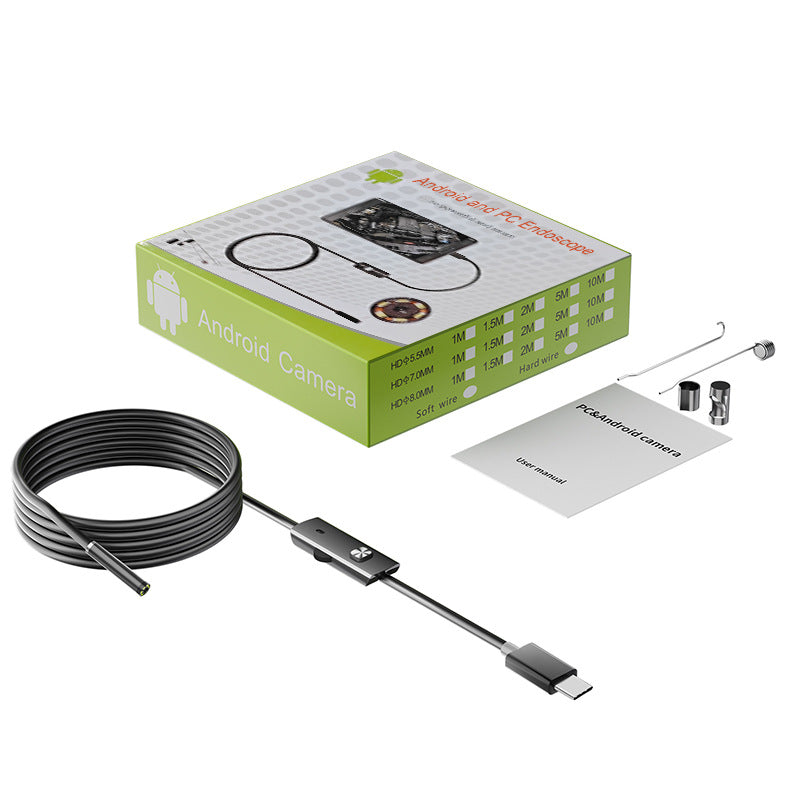 📱【Envío rápido】🏆  Nuevo endoscopio industrial de 7 mm con conexión directa a cámara tipo C para teléfonos Android (endoscopio impermeable)