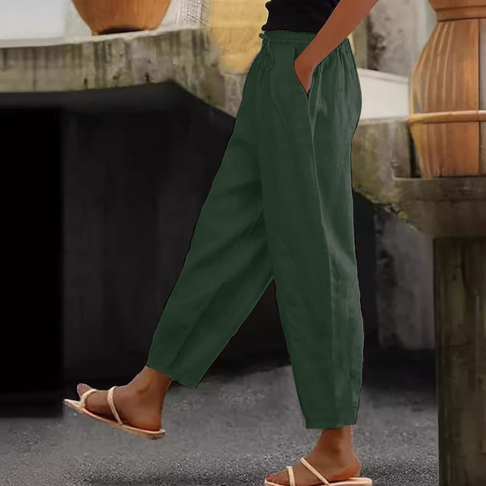 😍💕-48% kedvezmény💕【40-120 kg】Női pamut-len casual nadrág ✅️Utánvéttel
