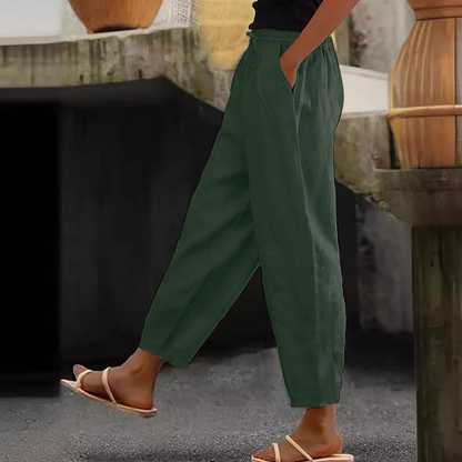 😍💕-48% kedvezmény💕【40-120 kg】Női pamut-len casual nadrág ✅️Utánvéttel