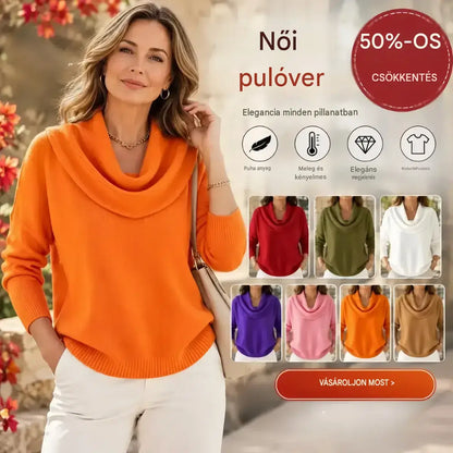 🔥【S–3XL】Új őszi és téli egyszínű kötött női felső, puha és kényelmes