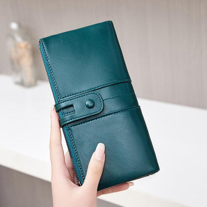 💼🔥【Časovno omejen popust】Večfunkcijska denarnica, ročno izdelano usnje, zaščita pred krajo, dvojna zadrga