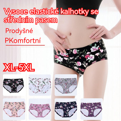 💕7 darabos szett💕【50–140 kg】Természetes pamut, kényelmes és antibakteriális alsónemű, új mintás stílus, azonnal párosítható