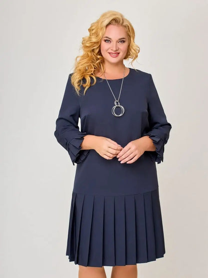 👗 【S-5XL】Νέο κομψό ρετρό πλισέ φόρεμα, άνετο και ευκολοσυνδύαστο