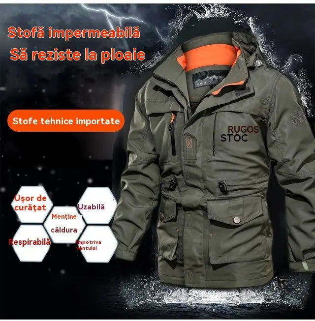 ⏳ Utolsó nap – 50% kedvezmény 🔥【M–5XL】Új, kiváló minőségű férfi őszi-téli kabát, vízálló és szélálló, több zsebbel