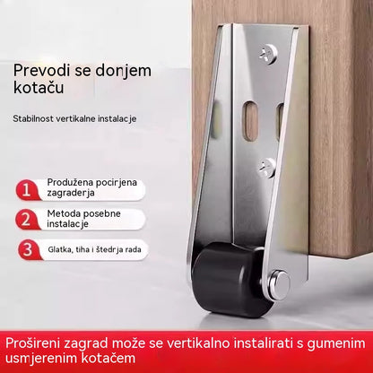 【8 kotača + 32 vijaka】🚪 Nosač kliznih vrata s kotačićima – tih, podesiv i jednostavan za ugradnju 🔧