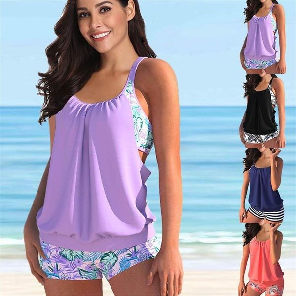 🏖️【Poslední den - sleva 50 %!】【S-5XL】🩱 Módní dvoudílné rychleschnoucí plavky s potiskem – pohodlné a stylové, perfektní volba na léto