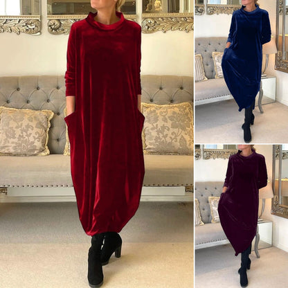 💟Bestseller💓【S-5XL】2025 wczesna wiosna nowa wysokiej jakości aksamitna elegancka sukienka retro