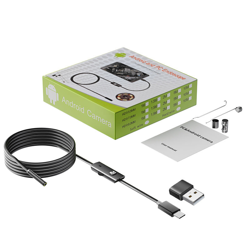 📱【Envío rápido】🏆  Nuevo endoscopio industrial de 7 mm con conexión directa a cámara tipo C para teléfonos Android (endoscopio impermeable)