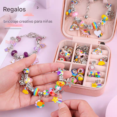 ❀✨Conjunto de pulseras de dibujos animados para niños, joyería creativa hecha a mano