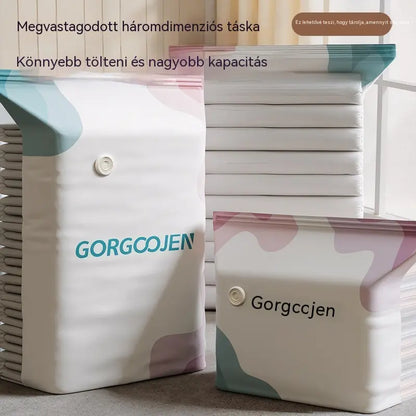 🧳 5 darab 💨 Nagyméretű, kompressziós vákuumos tárolózsákok: nincs szükség pumpára, légmentesen záródnak, és ideálisak a helytakarékossághoz a bőröndben és otthon is ✈️
