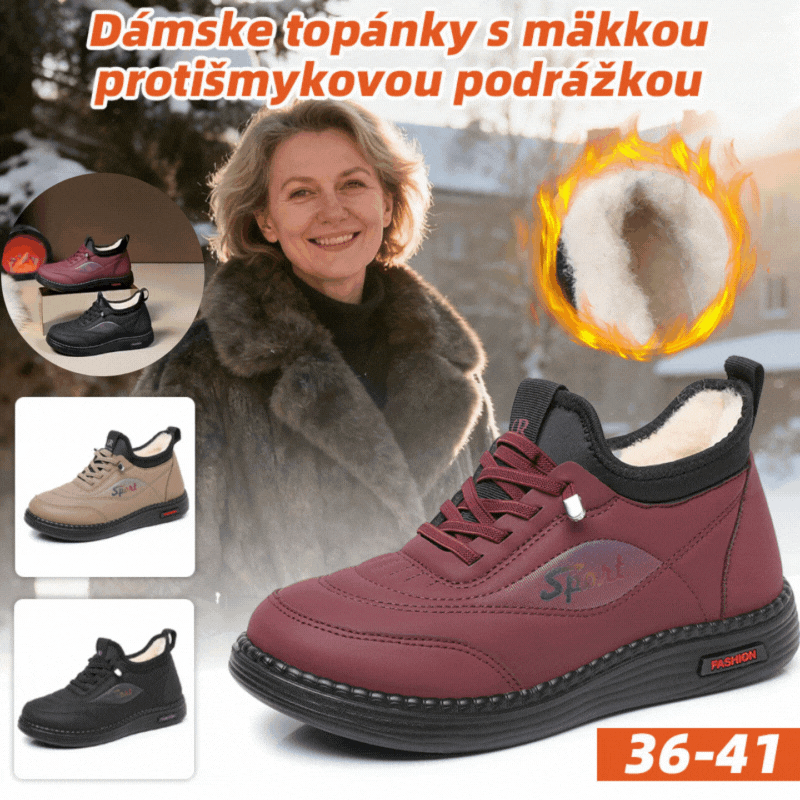 👟【35-41】Új téli bársony és vastag csúszásgátló cipők anyukáknak, divatos és sokoldalú meleg pamutcipők, puha talpú hótaposók
