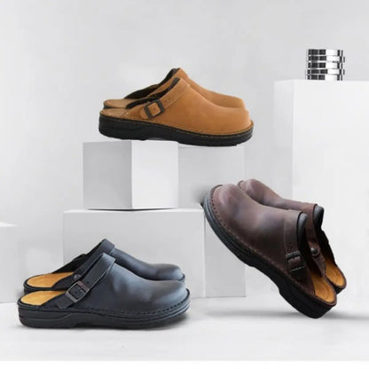 ✨Poslední den 50% sleva🔥【38-48】😎 Unisex multifunkční ležérní pantofle z pravé kůže s měkkou podrážkou