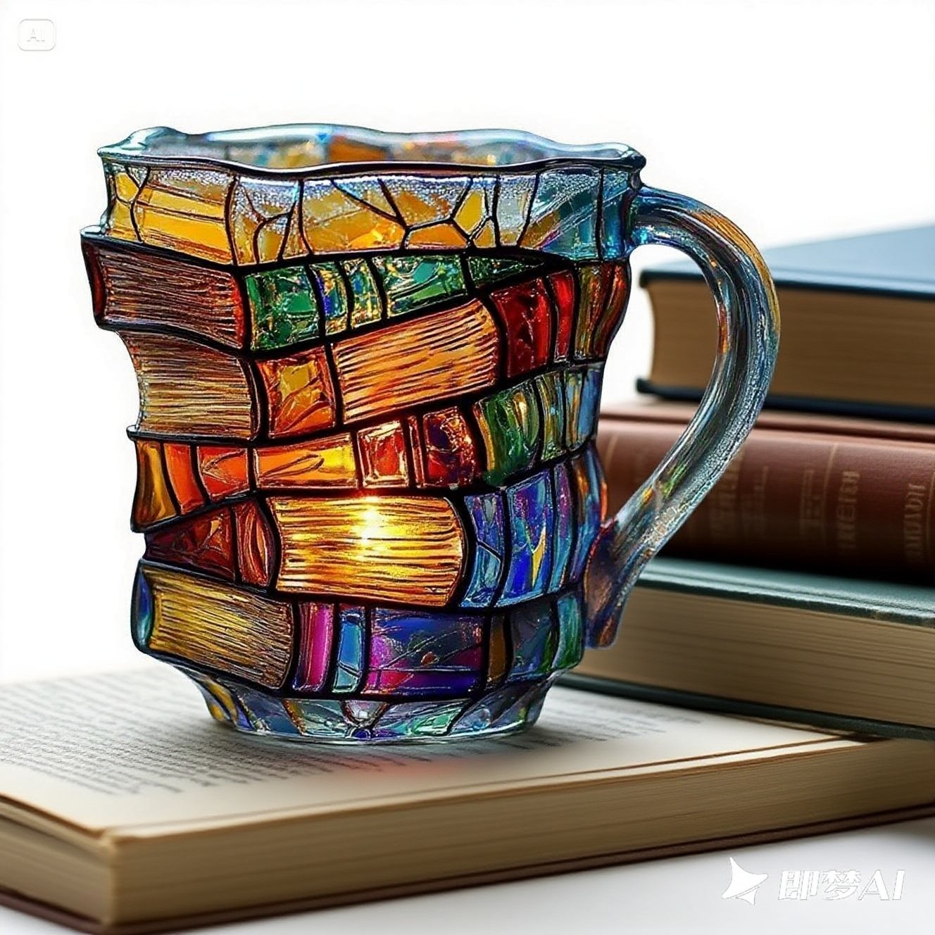 📚💛💜 Νέα μοντέρνα τρισδιάστατη ζωγραφισμένη κούπα καφέ σε σχήμα βιβλίου 2025 ✨