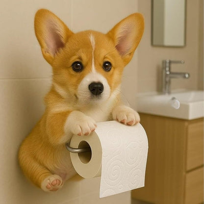 🐶 Uroczy uchwyt na papier toaletowy z motywem szczeniaka