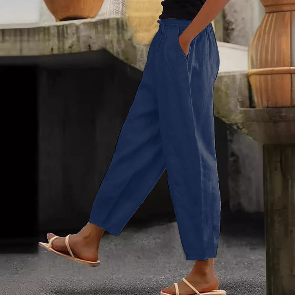 😍💕-48% kedvezmény💕【40-120 kg】Női pamut-len casual nadrág ✅️Utánvéttel