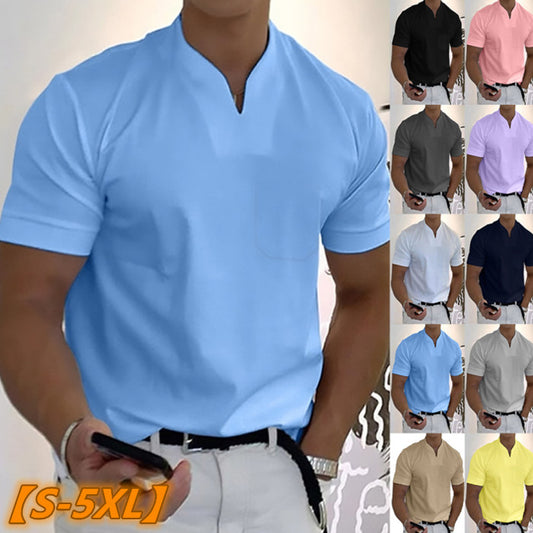 ✨【S-5XL】Pánské klasické vysoce kvalitní volnočasové tričko, rychleschnoucí materiál, pohodlné a prodyšné
