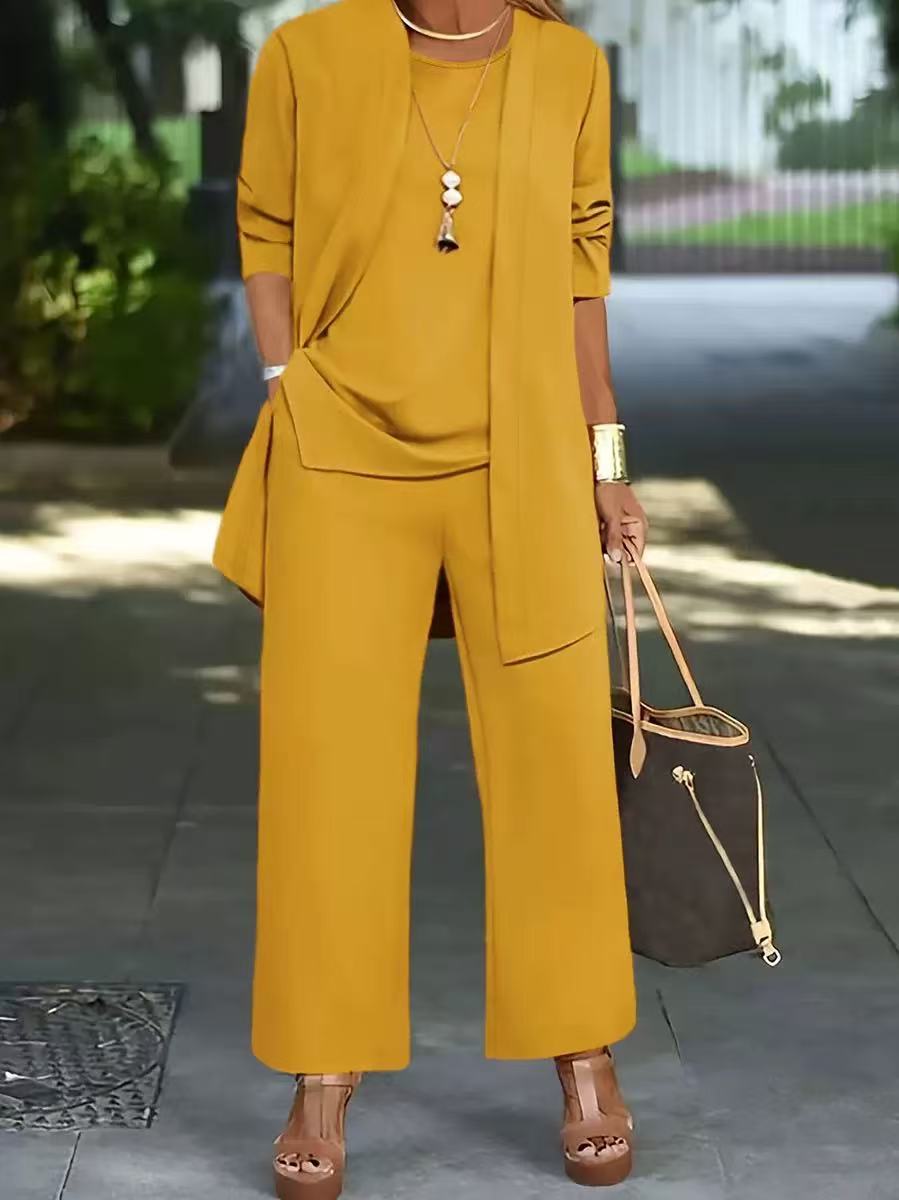 ✨Třídílná sada【S-5XL】Elegantní dámský módní třídílný set s projmutým střihem, lichotí každé postavě