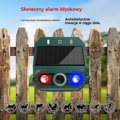 【🔥Kupite jedan i dobijete jedan gratis】🔥Vanjski solarni ultrazvučni tjerač ptica s trepćućim infracrvenim svjetlom, crvenom i plavom LED diodom