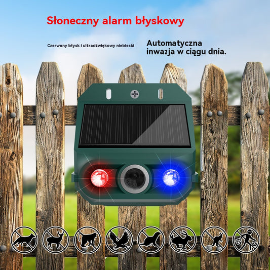 【🔥Kupite jedan i dobijete jedan gratis】🔥Vanjski solarni ultrazvučni tjerač ptica s trepćućim infracrvenim svjetlom, crvenom i plavom LED diodom