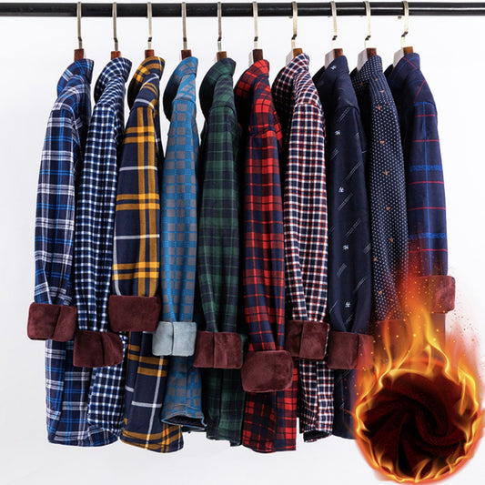 👔 Zimska polovična cijena 🔥【L-5XL】La nueva camisa térmica de terciopelo de doble cara para hombre de otoño e invierno está de moda y es versátil.