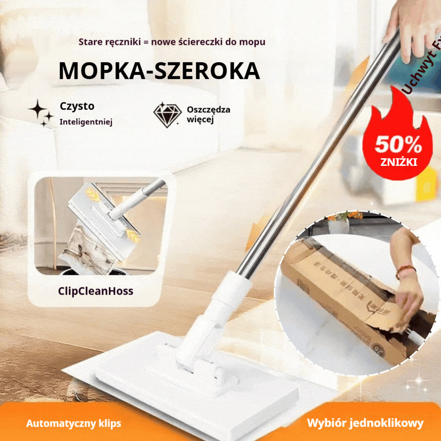 🔥【Zestaw 4】 🔥Wielofunkcyjny mop typu „leniwy”, z uchwytem na ściereczkę, sprzątanie domu bez potrzeby płukania