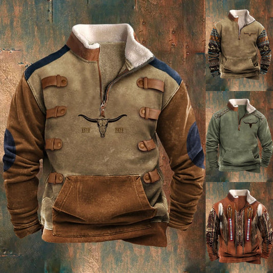 🔥Sudadera térmica gruesa para hombre 2025 | Manga larga con diseño 3D | Ideal para otoño e invierno contra el frío
