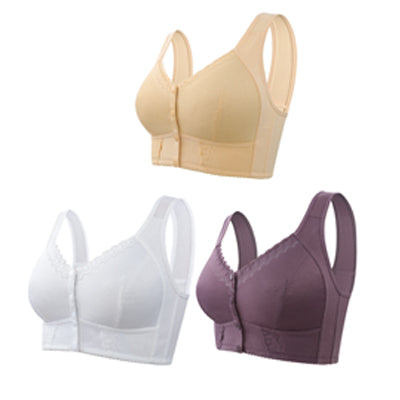 💕【40kg–140kg】Μεγάλο μέγεθος – Γυναικεία εσώρουχα φιλικά προς το δέρμα και διαπνέοντα, ώριμο στυλ 【3 τεμάχια】